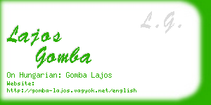 lajos gomba business card